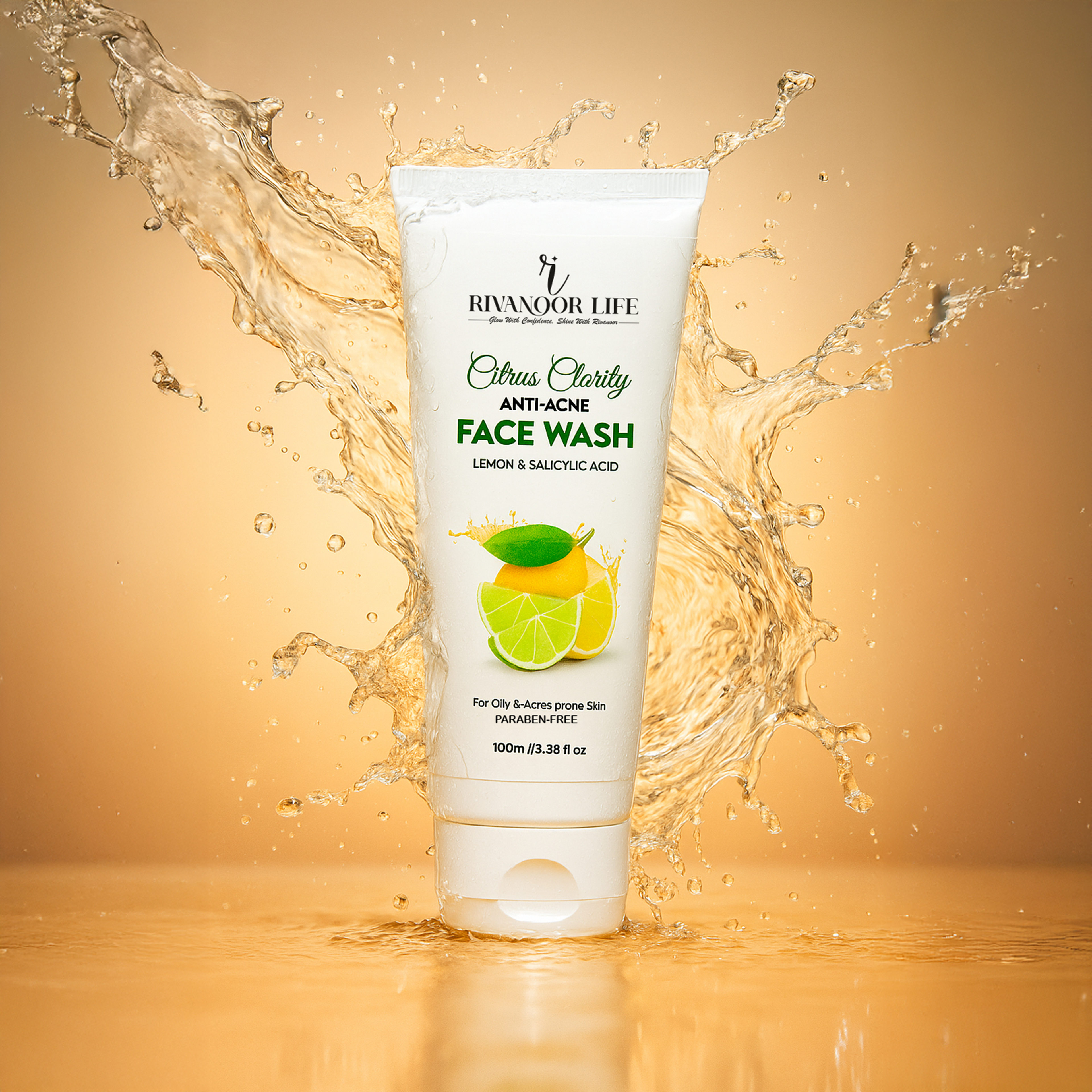 Citrus Clarity Anti Acne Face Wash With Ice Roller